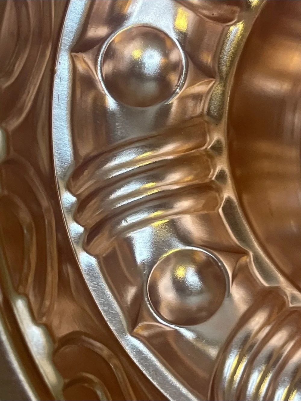 Vintage Retro Copper Colored Jell-O Ring Mold Wall Display!